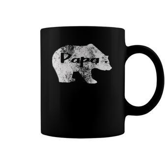 Papa Bear Grizzly Vintage Grandpa Grizzly Bear Tee Coffee Mug | Mazezy