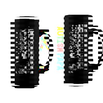 Papa Bear Matching Family Autism Awareness Gifts Us Flag Coffee Mug | Mazezy