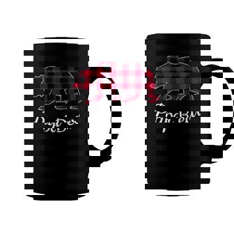 Papa Bear Pajama Red Buffalo Plaid Coffee Mug | Mazezy
