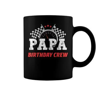 Papa Birthday Crew Race Car Racing Car Driver Dad Daddy Coffee Mug - Seseable