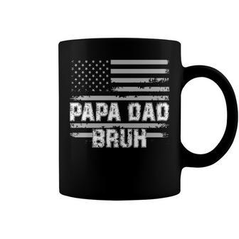 Papa Dad Bruh Fathers Day 4Th Of July Us Flag Vintage 2022 Coffee Mug - Seseable