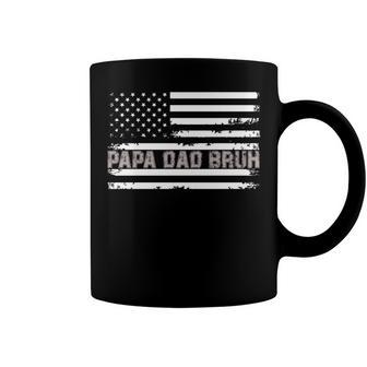 Papa Dad Bruh Fathers Day 4Th Of July Us Flag Vintage 2022 Coffee Mug - Seseable