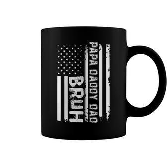 Papa Daddy Dad Bruh Fathers Day 4Th Of July Usa Vintage 2022 Zip Coffee Mug - Seseable