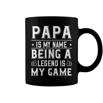 Papa Is My Name Being A Legend Is My Game Papa T-Shirt Fathers Day Gift Coffee Mug - Monsterry UK