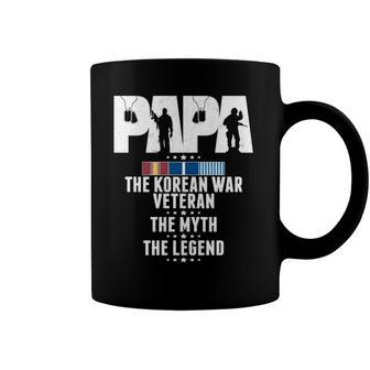 Papa The Korean War Veteran The Myth The Legend Grandpa Gift Coffee Mug | Mazezy