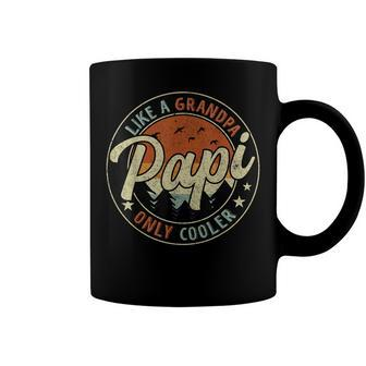 Papi Like A Grandpa Only Cooler Vintage Retro Fathers Day Coffee Mug | Mazezy