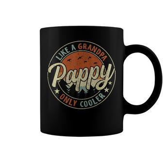 Pappy Like A Grandpa Only Cooler Vintage Retro Fathers Day Coffee Mug | Mazezy