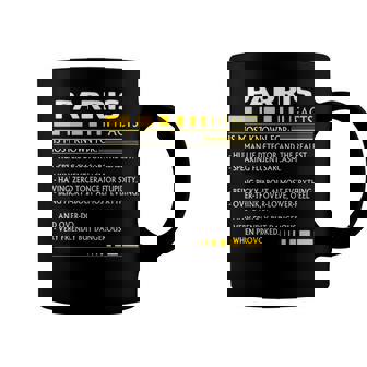 Parris Name Gift Parris Facts Coffee Mug | Seseable FR