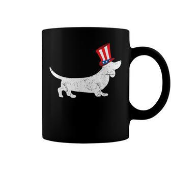 Patriotic American Dachshund 4Th Of July Uncle Sam Coffee Mug - Seseable