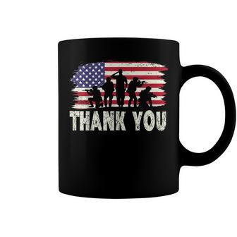 Patriotic American Flag Thank You For Men Women Kid Girl Boy Coffee Mug - Seseable