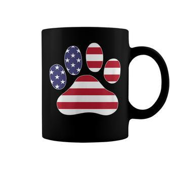 Patriotic Dog Paw Print For 4Th Of July Coffee Mug - Seseable