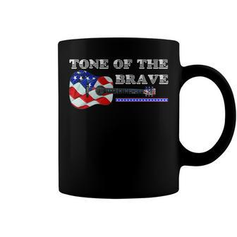 Patriotic Guitar - Tone Of The Brave Coffee Mug - Seseable