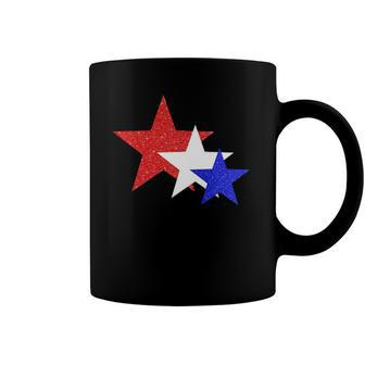 Patriotic Red White Blue Stars American Flag Art Coffee Mug | Mazezy