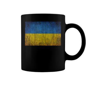 Patriotic Retro Flag Of Ukraine In Europe Coffee Mug - Seseable