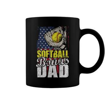 Patriotic Softball Bonus Dad 4Th Of July V2 Coffee Mug - Seseable
