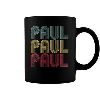 Paul Name Vintage Retro Personalized 70S 80S Gift Coffee Mug | Mazezy