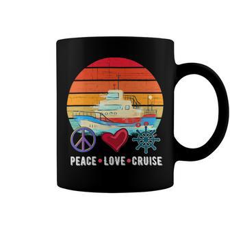 Peace Love Cruising Family Cruise Vacation Matching Gift V2 Coffee Mug | Favorety UK