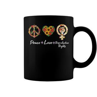 Peace Love Reproductive Rights Feminist Feminism Pro Choice Coffee Mug - Monsterry CA