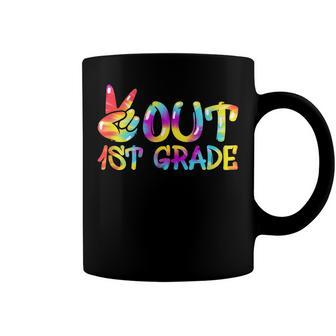 Peace Out 1St Grade Tie Dye Graduation Last Day School Funny Coffee Mug | Mazezy