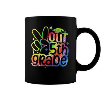 Peace Out 5Th Grade Tie Dye Graduation Class Of 2022 Tees Coffee Mug | Mazezy