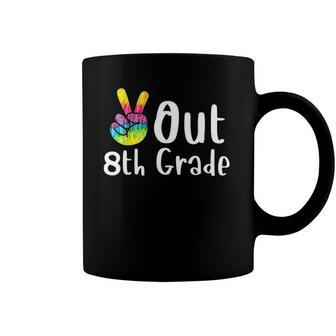 Peace Out 8Th Grade Tie Dye Graduation Class Of 2022 Virtual Coffee Mug | Mazezy