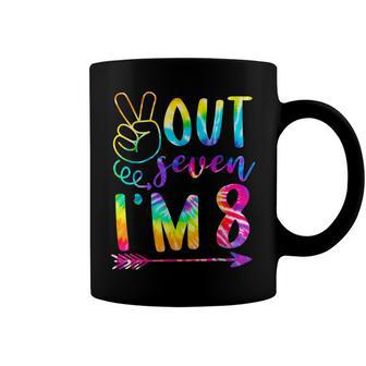 Peace Out Seven Im 8 Tie Dye 8Th Happy Birthday Boy Girl Coffee Mug - Seseable