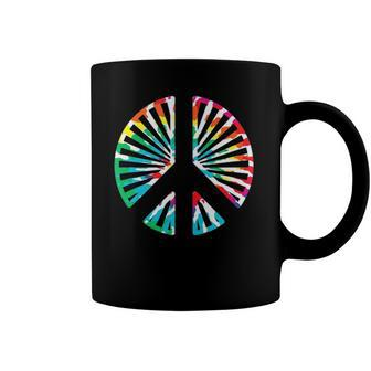 Peace Sign Rainbow Colors 70S 80S Party Coffee Mug | Mazezy