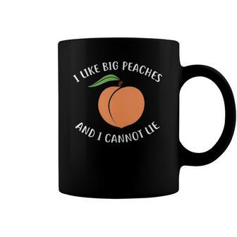 Peach Lover Clothing I Like Big Peach Fruit Apparel Coffee Mug | Mazezy