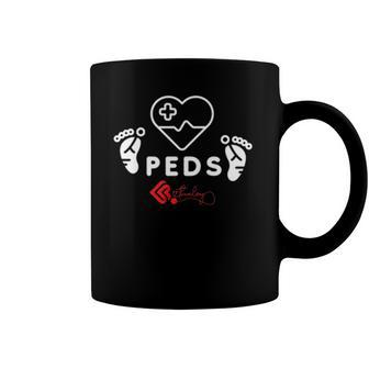Pediatrics Peds Nurse Heartbeat Heart Coffee Mug | Mazezy