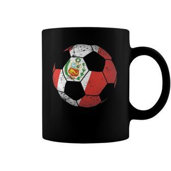 Peru Soccer Ball Flag Jersey Peruvian Football Coffee Mug | Mazezy