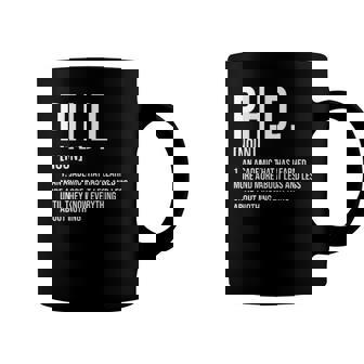 PhD Doctor Definition Academic Degree Coffee Mug | Mazezy