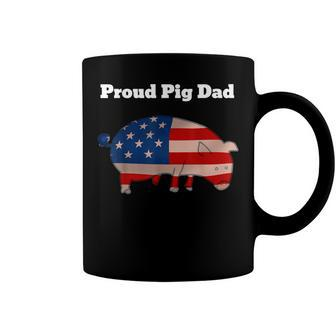 Pig 4Th Of July Cute Pig Lovers T |Proud Pig Dad Coffee Mug - Seseable