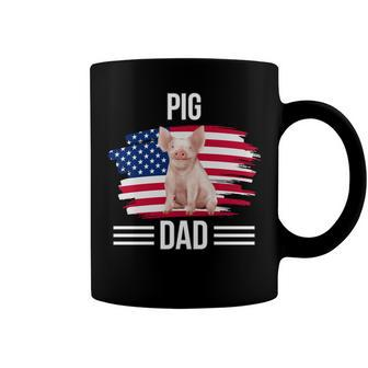 Piglet Us Flag 4Th Of July Fathers Day Pig Dad Coffee Mug - Seseable