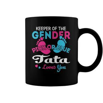 Pink Or Blue Tata Loves You Gender Reveal Coffee Mug | Mazezy