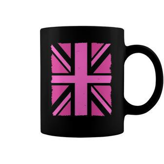 Pink Union Jack Queens Platinum Jubilee Uk British Flag Coffee Mug | Mazezy