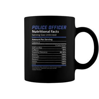 Police Officer Nutrition Facts Funny Cop Deputy Gift Coffee Mug | Mazezy