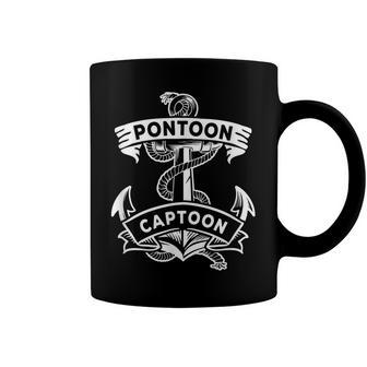 Pontoon Boat Anchor Captain Captoon Coffee Mug | Mazezy CA