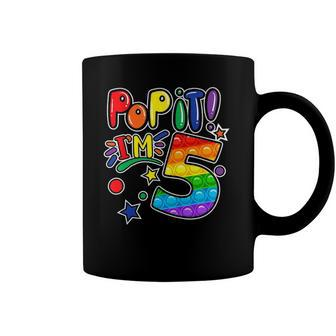 Pop It 5Th Birthday Girls Boys 5 Years Old Fidget Coffee Mug | Mazezy