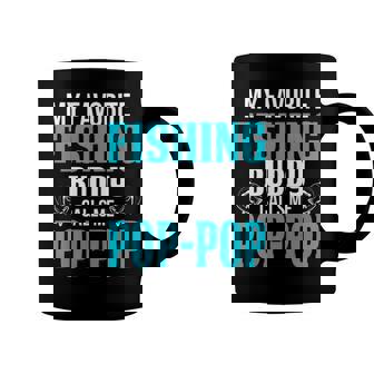 Pop Pop Grandpa Fishing Gift My Favorite Fishing Buddy Calls Me Pop Pop V2 Coffee Mug - Seseable