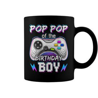 Pop Pop Of The Birthday Boy Video Game B-Day Top Gamer Party Coffee Mug - Seseable