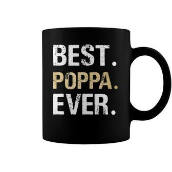 Poppa Gift From Granddaughter Grandson Best Poppa Ever Coffee Mug | Mazezy