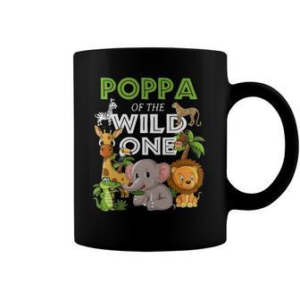 Poppa Of The Wild One Zoo Birthday Safari Jungle Animal Coffee Mug | Mazezy DE