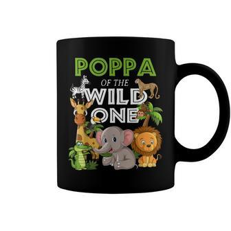 Poppa Of The Wild One Zoo Birthday Safari Jungle Animal Coffee Mug - Seseable