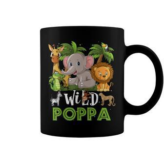 Poppa Of The Wild Zoo Birthday Safari Jungle Animal Funny Coffee Mug - Seseable