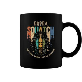 Poppa Squatch - Funny Bigfoot Sasquatch Fathers Day Gift Coffee Mug | Mazezy