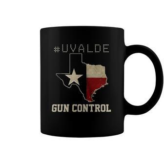 Pray For Texas Uvalde Strong Gun Control Now Texan Flag Map Coffee Mug | Mazezy