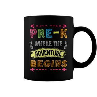 Pre-K Where The Adventure Begins Preschool Back To School Coffee Mug - Seseable