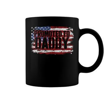 Pregnancy Announcement Daddy Dad American Flag 4Th Of July Coffee Mug - Seseable