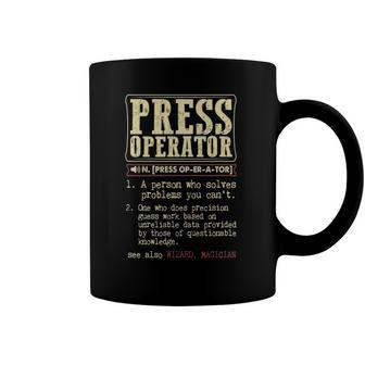 Press Operator Dictionary Term Coffee Mug | Mazezy