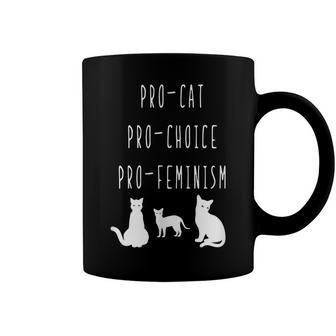 Pro Cat Pro Choice Pro Feminism Cat Lady Cat Mom Political Coffee Mug - Seseable